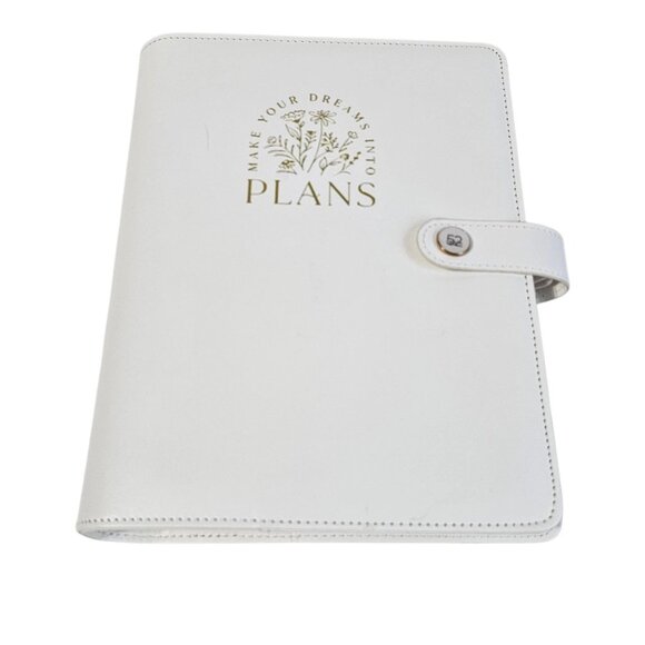 Agenda 52 The Paper Studio Binder 6 Ring Card Holders White DREAMS INTO PLANS - Picture 7 of 12